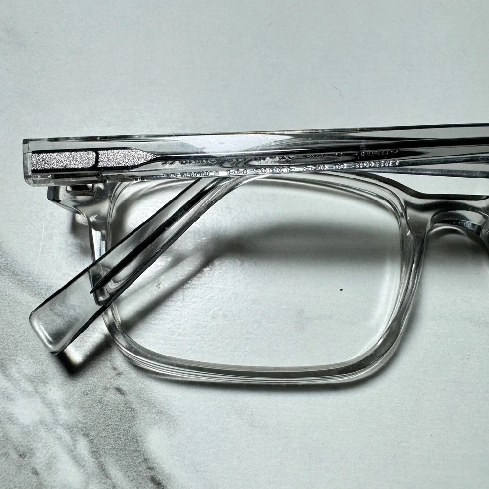 Warby Parker Crane Eyeglasses Clear Crystal Frames 52-18-145 CRANE-W-165